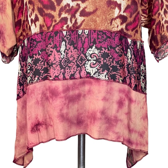 Sterling Styles Women’s Animal Tribal Print Tunic Button Front Top 1X - Picture 9 of 16